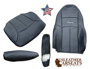 96-2016 Peterbilt 389, 379 semi truck Full front Driver Vinyl seat cover Blk