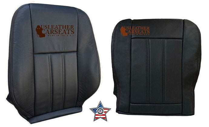 2016 For Dodge Grand Caravan Driver Full Front Seat Cover with Red Stitching BLK