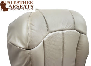 2001 Cadillac Escalade Driver Side . Bottom Perforated Leather Seat Cover Shale
