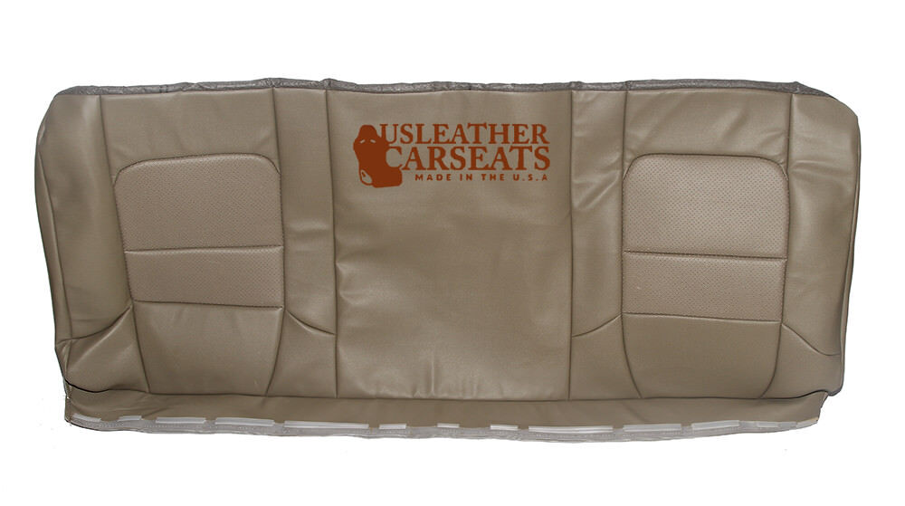 2001 F250 F350 Lariat Second Row Lean Back Perforated Leather Seat Cover TAN