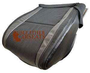 2007-2012 Mazda CX-9 Driver Side Bottom Leather Seat Cover 2 Tone Black