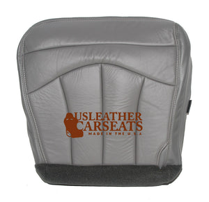 1999 Ford F150 Lariat Driver Side Bottom Replacement Leather Seat Cover Gray