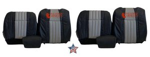 2003 Ford F150 Harley-Davidson Full Front Leather/Vinyl Seat Covers Black/Gray