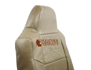 2004 Ford Excursion Limited Driver Lean Back Replacement Leather Seat Cover TAN