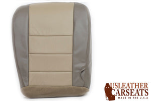 2002-2004 Ford Excursion Eddie Bauer Driver Bottom Vinyl Seat Cover 2 Tone Tan