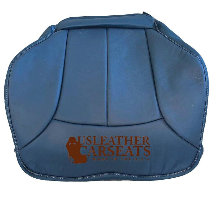2000 Peterbilt 389, 379 dump semi truck Driver Bottom leather seat cover Blue