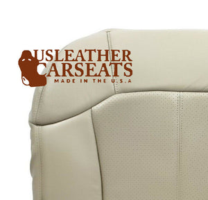 2002 Cadillac Escalade Driver & Passenger Bottom Perf Leather Seat Covers Shale