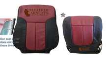 Load image into Gallery viewer, 2012 Ford F150 Driver Full Front Leather Perf Vinyl seat cover 2 tone Blk/Red