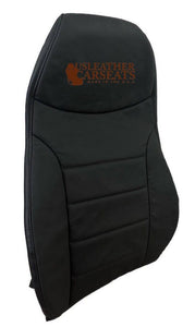 2010-2014 Peterbilt 389 , semi truck Driver Full Front leather seat cover Black