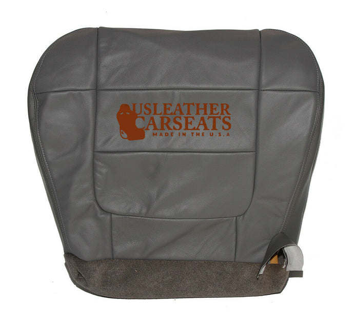 2002 Ford F150 Lariat Driver Bottom Replacement Leather Seat Cover Gray
