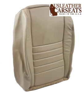 1999-2004 Ford Mustang GT V8 Driver Bottom Replacement Leather Seat Cover Tan