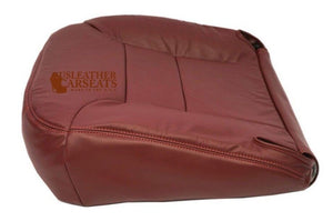 1995-1999 Chevy Silverado Tahoe Passenger Bottom Leather Seat Cover Red