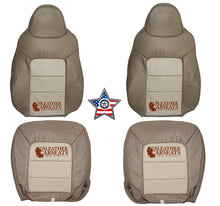 Load image into Gallery viewer, 2006 Ford Expedition Driver &amp; Passenger Complete Leather Seat Covers 2 Tone Tan