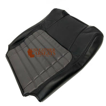 Load image into Gallery viewer, 2003 Harley Davidson Driver Lean Back leather/Vinyl Seat Cover 2 Tone Black/Gray