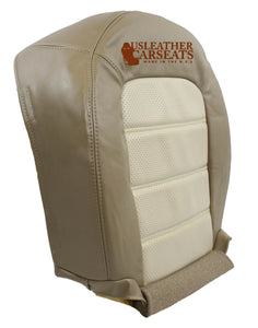 2002-2005 Ford Explorer Driver Bottom Synthetic Leather Seat Cover two tone Tan
