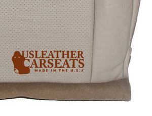 01 02 Cadillac Escalade Driver Side Bottom Perforated Leather Seat Cover Shale