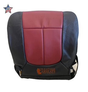 2012 Ford F150 Driver Full Front Leather Perf Vinyl seat cover 2 tone Blk/Red