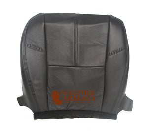 2007-2012 GMC Sierra Yukon Tahoe Driver Side Bottom Leather Seat Cover - Black