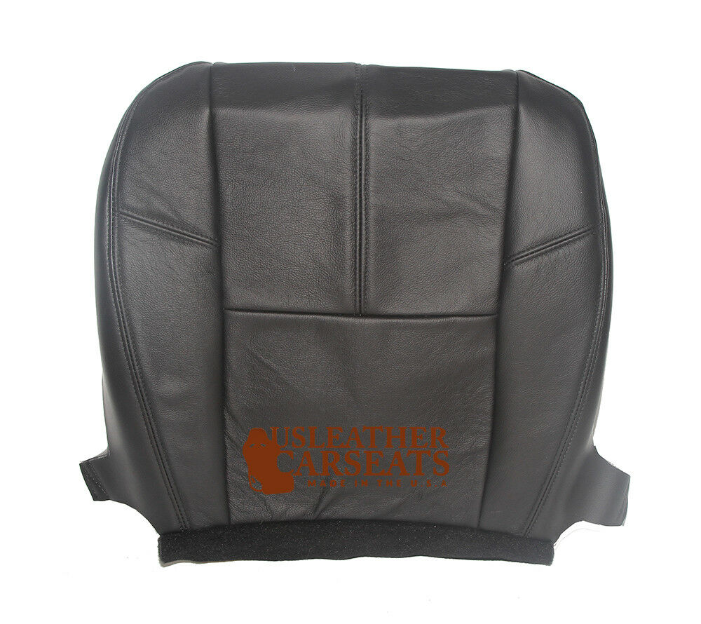 2007-2012 GMC Sierra Yukon Tahoe Driver Side Bottom Leather Seat Cover - Black