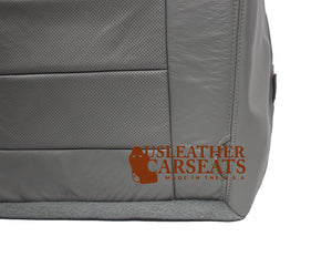 02-03 Ford F250 F350 Lariat Passenger Bottom Leather Perforated Seat Cover Gray