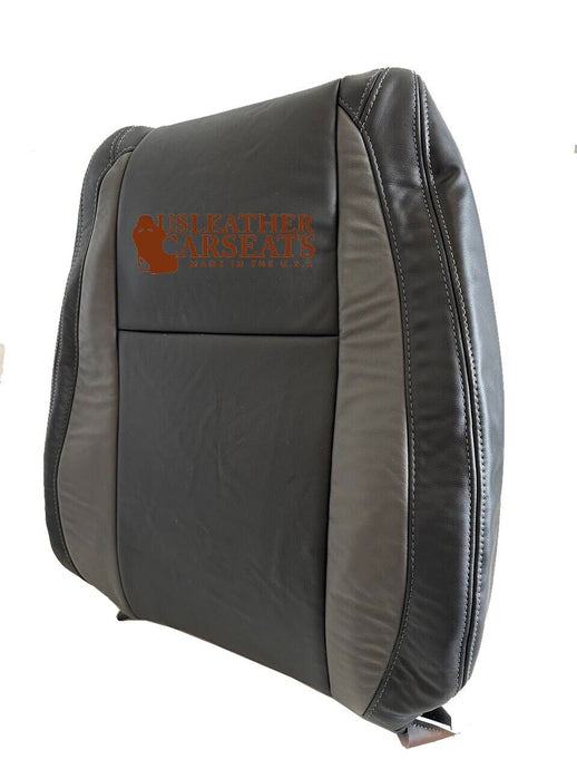 2007-2012 Mazda CX-9 Driver Side Lean Back Leather Seat Cover 2 Tone Black