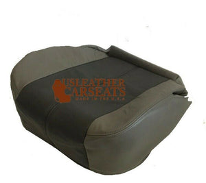 2001 GMC Yukon Denali XL 1500 Driver Side Bottom Leather Seat Cover 2 Tone Gray
