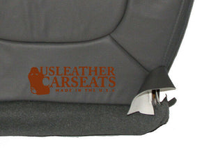 2001 Ford F150 Lariat Driver Side Bottom Replacement Leather Seat Cover Gray