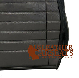 2003 Harley Davidson Driver Lean Back leather/Vinyl Seat Cover 2 Tone Black/Gray