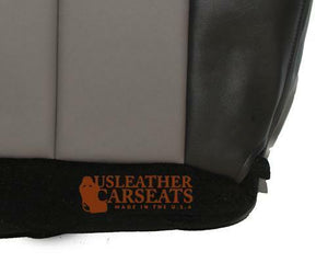 2003 Fits Jeep Grand Cherokee Driver Bottom Synthetic Leather Seat Cover Black/Taupe