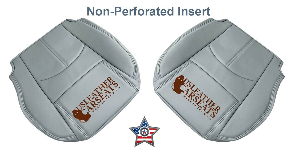 2015-2016 Fits BUICK ENCLAVE Driver & Passenger Bottom Leather Seat Cover Gray