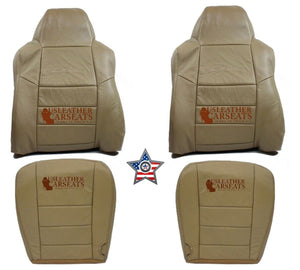 2002 2003 2004 Fits Ford Excursion Limited Full Front Leather Seat Cover TAN