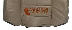 2001 F250 F350 Lariat -- Driver Lean Back Replacement Leather Seat Cover TAN