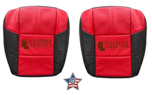 Load image into Gallery viewer, 2007 Ford F350 Lariat Outlaw Left &amp; Right Bottom Leather Seat Cover Black &amp; Red