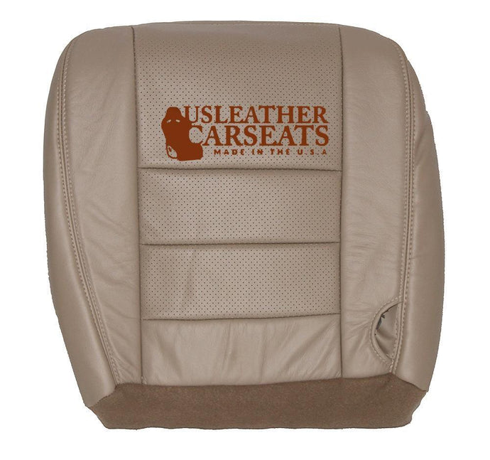 2002-2007 Ford F250 F350 Lariat Driver Bottom Perforated Leather Seat Cover Tan
