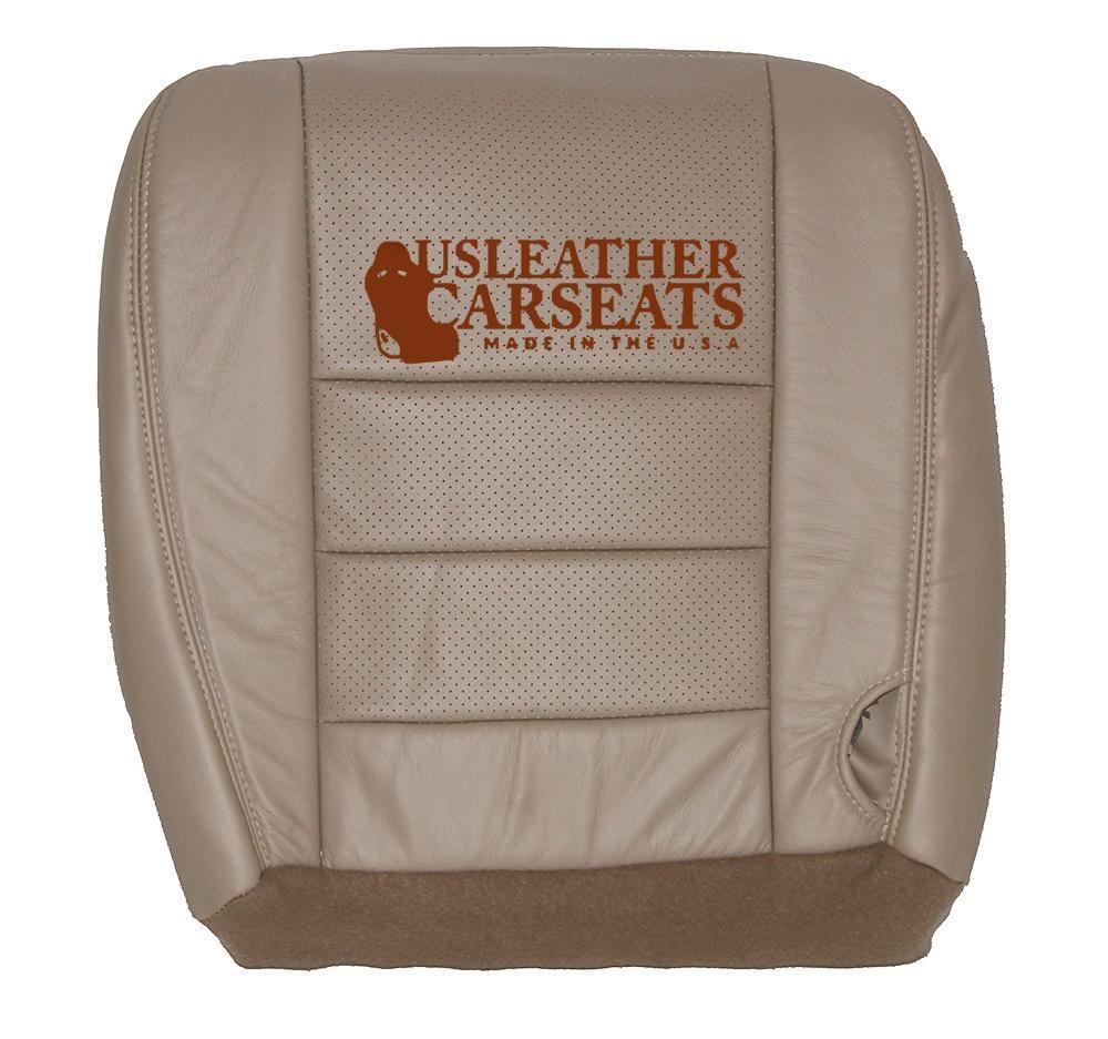 2002-2007 Ford F250 F350 Lariat Driver Bottom Perforated Leather Seat Cover Tan