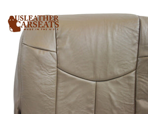 2002 Chevy Avalanche 1500 LT Passenger Bottom Replacement Leather Seat Cover Tan