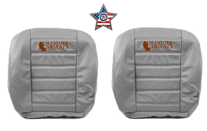 03-2007 Hummer H2 AWD Driver & Passenger Bottom Leather Seat Cover Wheat G Gray