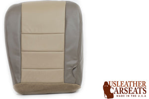 2002-2004 - Ford Excursion - Passenger Side Bottom Leather Seat Cover 2 Tone Tan