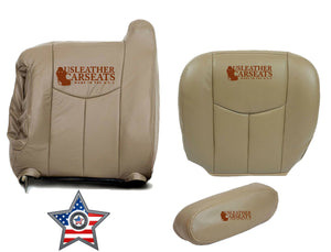 2003-2006 Chevy Silverado & GMC Sierra Full driver side Leather Seat Covers Tan