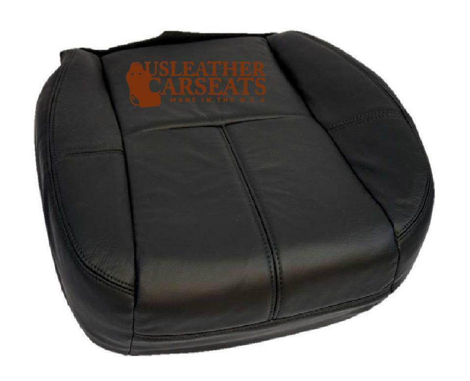 US Auto Nation Black Leather Driver Bottom Seat Cover For 2007-2013 Chevy Silverado LT/LTZ