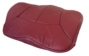 2000 Peterbilt 389, 379 dump semi truck Driver Bottom leather seat cover Red