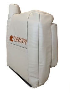 2002 Cadillac Escalade Driver Side Lean Back Perforated Leather Seat Cover Shale