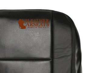 06 07 Ford F250 Lariat Driver Bottom Leather Perforated Vinyl Seat Cover Black