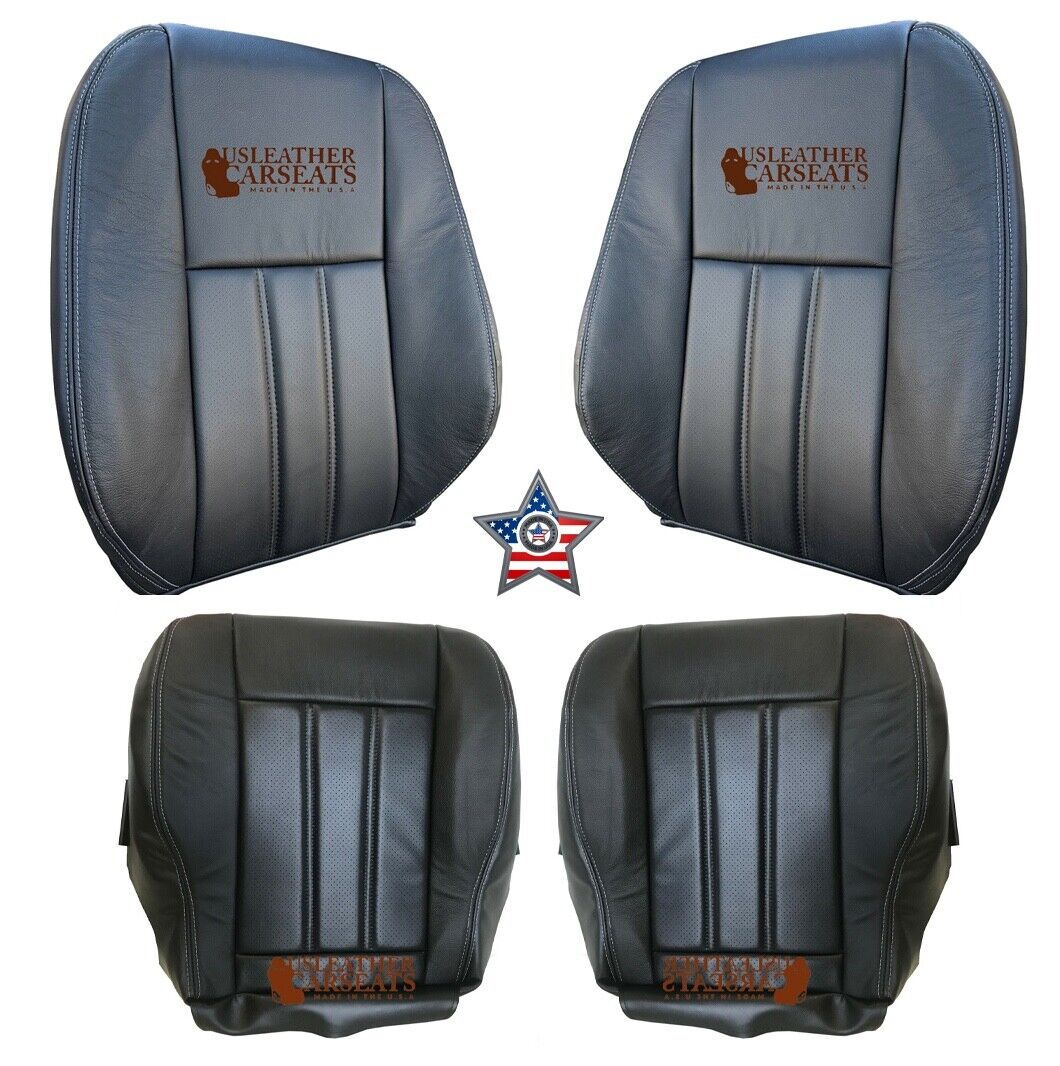 Full Front Leather Perf Seat Cover Black 2013-2016 Fits Chrysler Town & Country