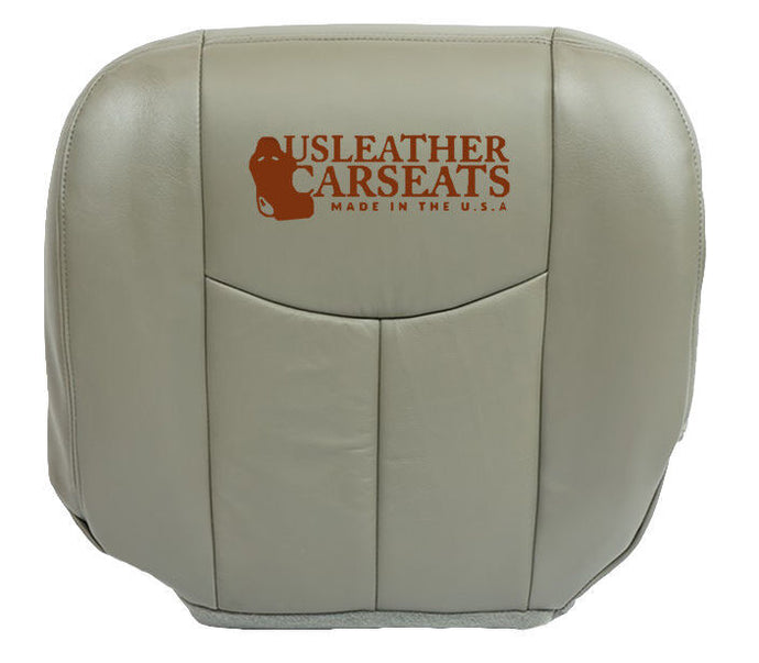 2003-2007 Chevy Silverado Suburban Passenger Side Bottom Leather Seat Cover Gray