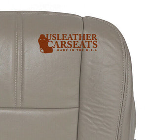 2008 2009 Ford F250 Driver Side Bottom Leather Seat Cover Medium Stone Gray