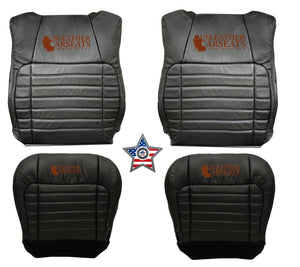 2001-2003 Ford F150 Harley Davidson Full Front Leather Seat Covers black