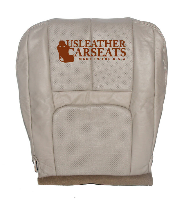 99 Cadillac Escalade Driver Side Bottom Perforated Leather Seat Cover Shale