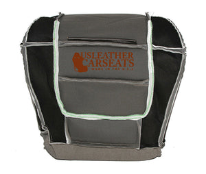 2002 Ford F150 Lariat Driver Bottom Replacement Leather Seat Cover Gray
