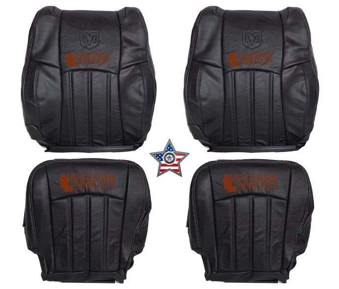 2010 2011 For Dodge Ram 2500 Laramie Full Front Leather Seat Cover Dark Gray